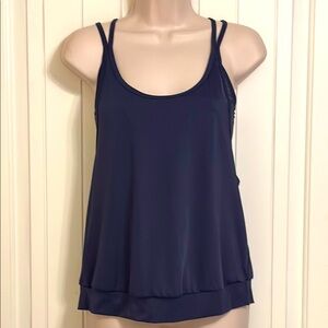 Athleta Navy Blue tank Relaxed Swim Top